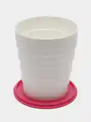 Розовый складной стакан
