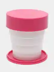 Розовый складной стакан