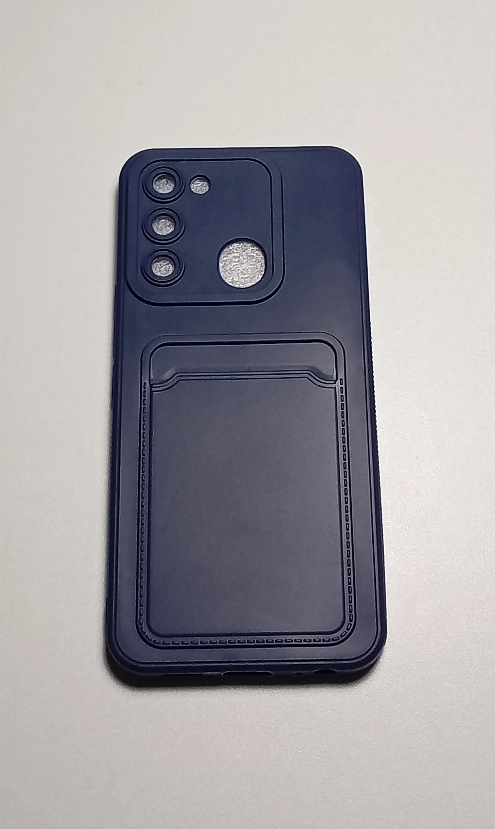 Синий чехол TECNO SPARK 8C  / TECNO SPARK GO 2022 с защитой камеры, карман для пластиковой карты
