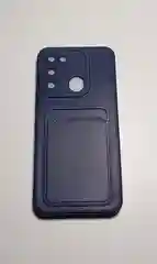 Синий чехол TECNO SPARK 8C  / TECNO SPARK GO 2022 с защитой камеры, карман для пластиковой карты