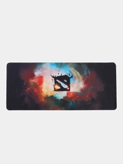 Игровой коврик для мыши и клавиатуры 2 принта большой компьютерный 70х30 DOTA 2, тканевый