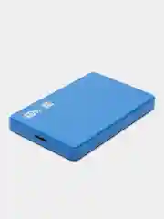 Синий кейс для жесткого диска пластиковый SSD HDD 2.5 корпус USB 3.0 внешний жд бокс