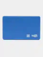 Синий кейс для жесткого диска пластиковый SSD HDD 2.5 корпус USB 3.0 внешний жд бокс