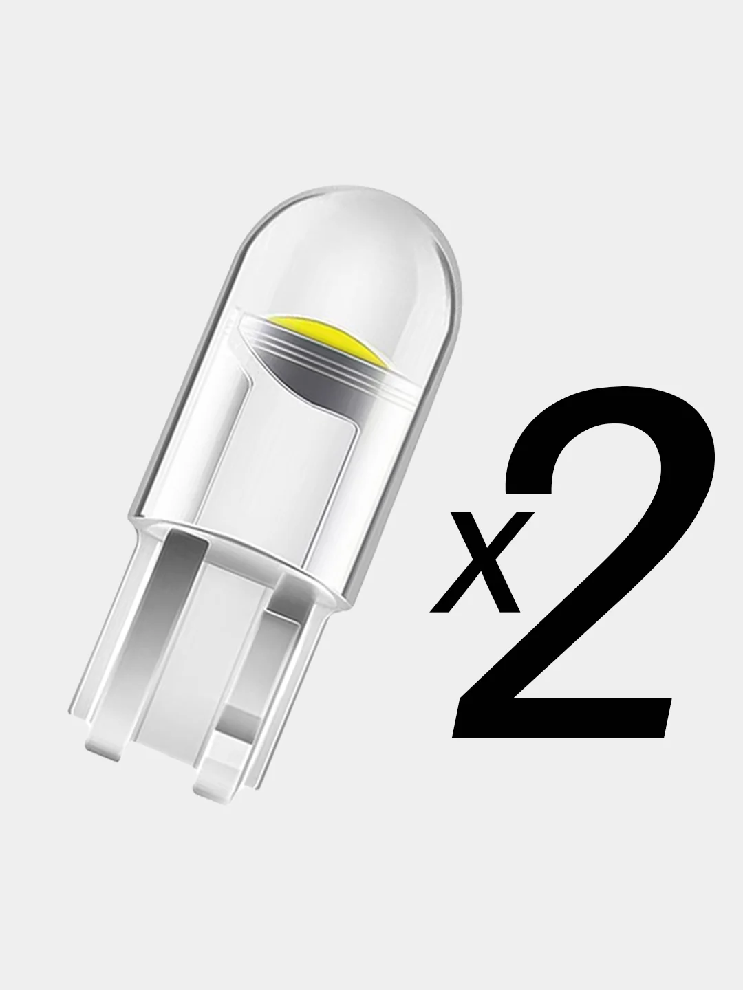Светодиодные LED лампы W5W T10, ярко белый свет