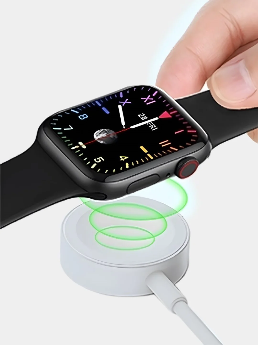 Розовый умные смарт-часы M7Plus, M7 Mini, Smart Watch Series 7, 45 мм