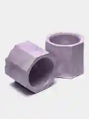 Фиолетовый гипсовый подсвечник мини (набор 2 штуки)