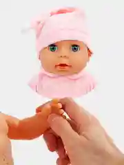 Голубой кукла "Пупс" со звуком, многофункциональная, 40 см