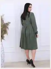 Зелёный хаки платье женское, большие размеры