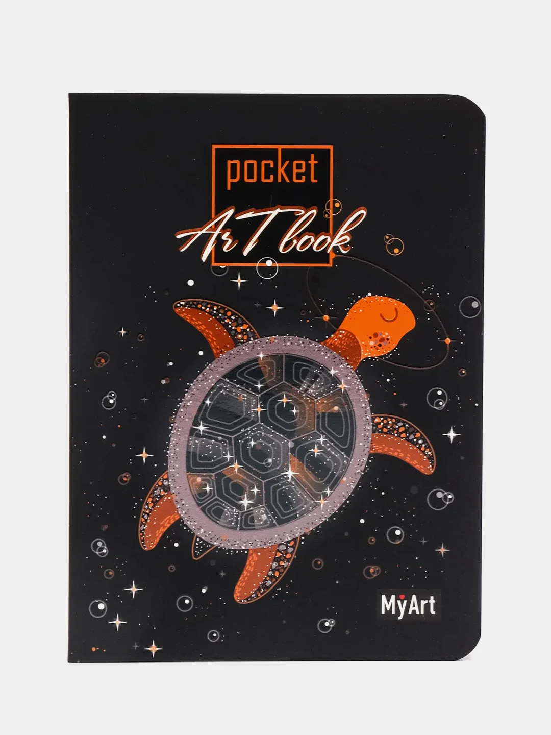 Золотистый хаки скетчбук MyArt Pocket Artbook, А6, без линовки, 100 г/м2, 80 листов. Проф-Пресс