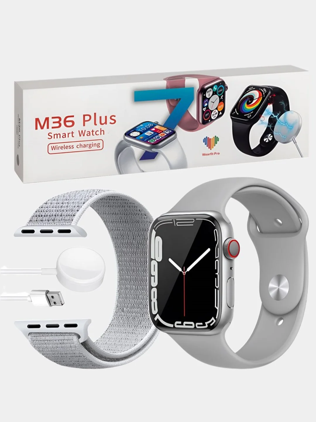Золотой смарт-часы M36 Plus Smart Watch Series 7, 45 мм