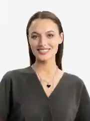 Черный подвеска с цепочкой на шею, кулон "Сердце"