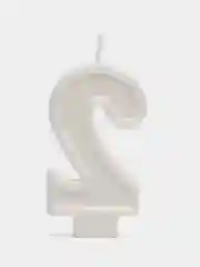 Свеча для торта "Блестящий ободок", с блестками, цифра "2", 7 см
