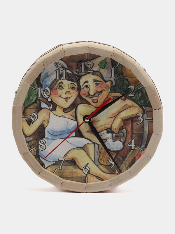 Часы банные "№4", с рисунком