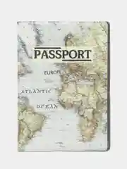 Обложка для паспорта, цвет белый, Карта