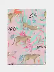 Розовый ежедневник "Animals" в линейку, недатированный, твердая обложка, А5, 96 листов pkt