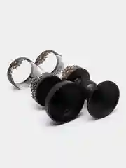Белый подсвечник для двух свечей, 2 штуки