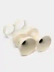 Белый подсвечник для двух свечей, 2 штуки