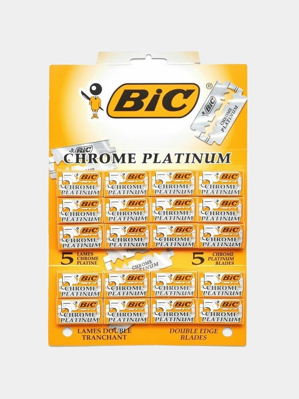 Лезвия BIC Chrome Platinum, 20 упаковок по 5 штук