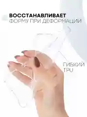 Прозрачный силиконовый чехол КАРТОФАН для Itel A48 с бортиком вокруг камер и защитой от прилипания