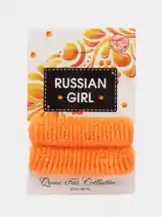 Резинки для волос "Русская красавица", оранжевые, 2 штуки в наборе