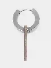 Серый серьга из нержавеющей стали  1 штука