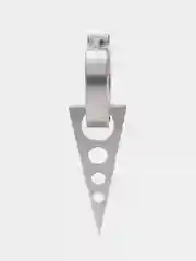 Серый серьга из нержавеющей стали  1 штука