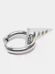 Серый металлик серьга из нержавеющей стали  1 штука