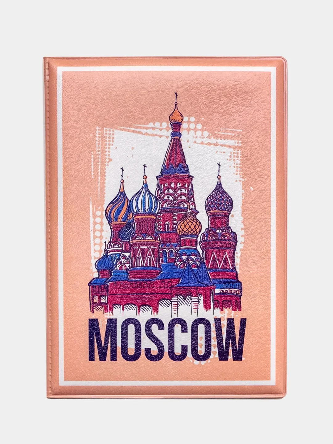 Розовый обложка для паспорта "Россия"