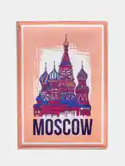 Розовый обложка для паспорта "Россия"