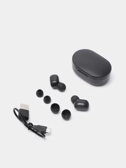 Черный наушники беспроводные сенсорные Bluetooth
