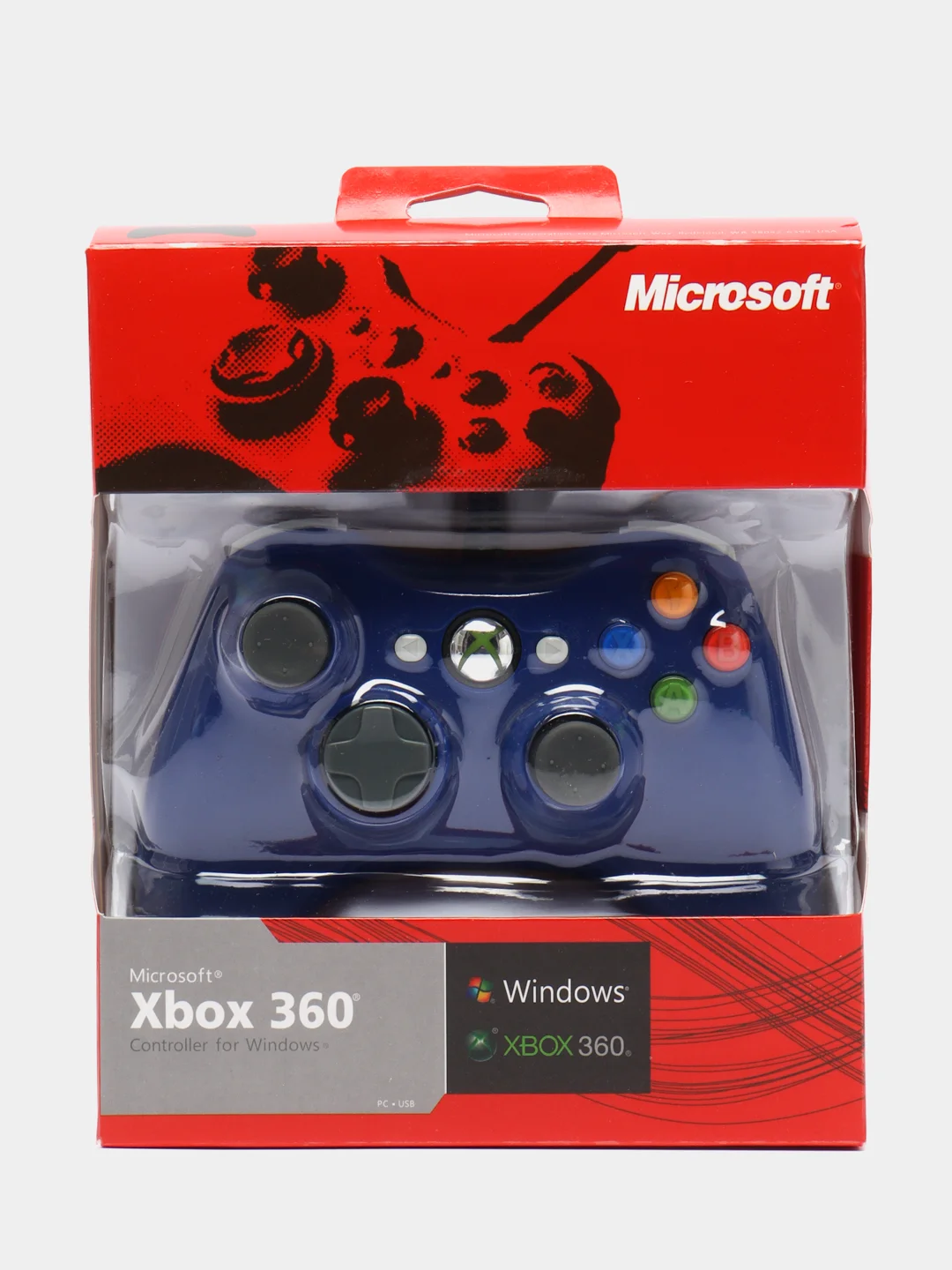 Синий джойстик проводной для Xbox360