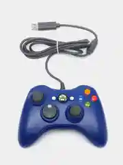Синий джойстик проводной для Xbox360