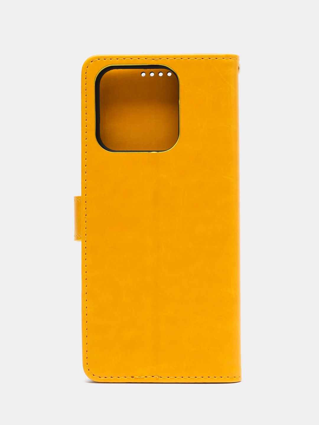 Желтый кожаный PU чехол-книжка Xiaomi Redmi 10C