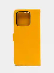 Желтый кожаный PU чехол-книжка Xiaomi Redmi 10C