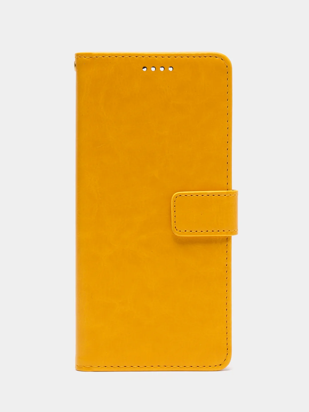 Желтый кожаный PU чехол-книжка Xiaomi Redmi 10C