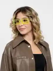 Салатовый солнцезащитные очки квадратные