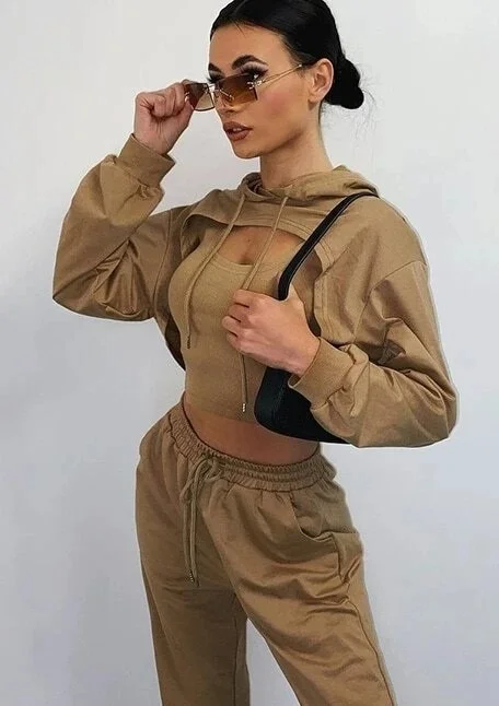 Хаки костюм спортивный женский