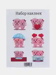 Вишнёвый набор наклеек для цветов и подарков, мемы
