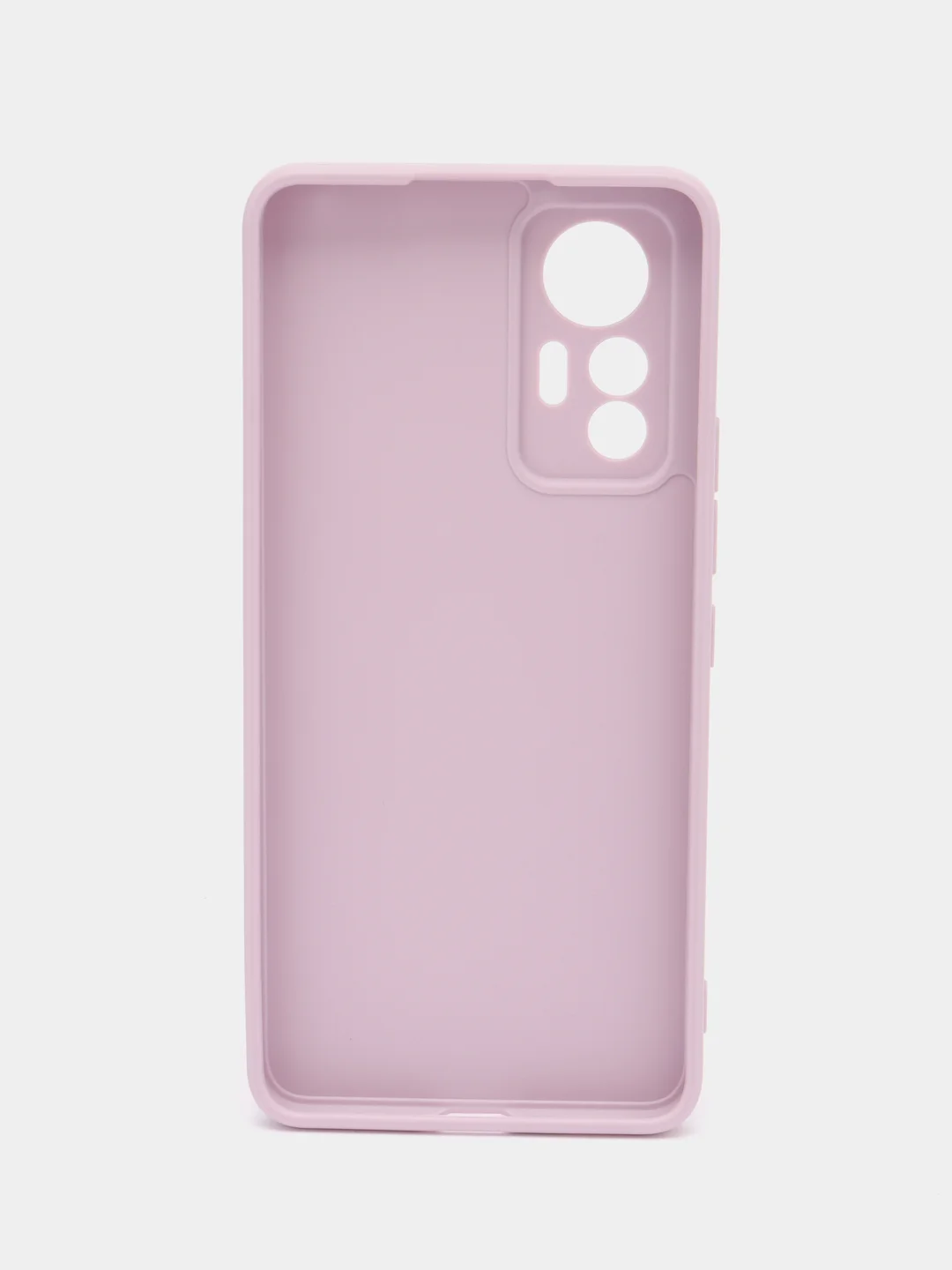 Фиолетовый чехол BROSCORP для Xiaomi 12 Lite матовый силиконовый тонкий, бортик вокруг камер