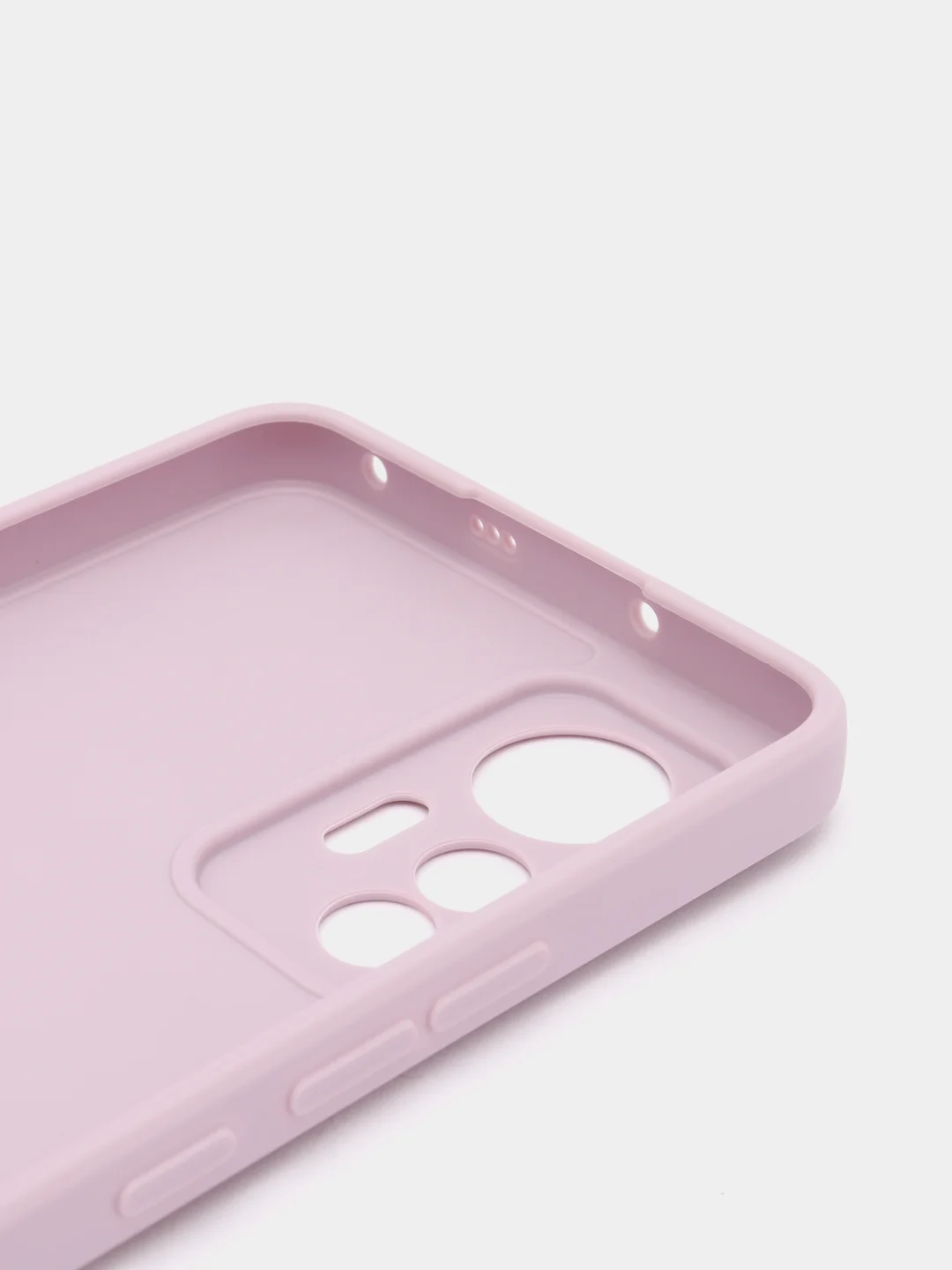 Фиолетовый чехол BROSCORP для Xiaomi 12 Lite матовый силиконовый тонкий, бортик вокруг камер