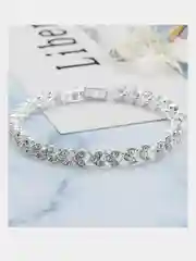 Серебряный браслет на руку женский медный/серебряный цвет