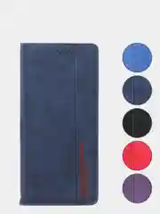 Красный чехол-книжка для Samsung A22 (5G) / Samsung A22s из нубука Super Creative