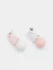 Алый серьги женские из ассимметрических фигур
