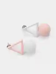 Алый серьги женские из ассимметрических фигур
