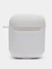Голубой силиконовый чехол для наушников Apple Airpods 1, 2. с принтом Nike, Nasa (Найк, Наса))
