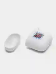 Голубой силиконовый чехол для наушников Apple Airpods 1, 2. с принтом Nike, Nasa (Найк, Наса))