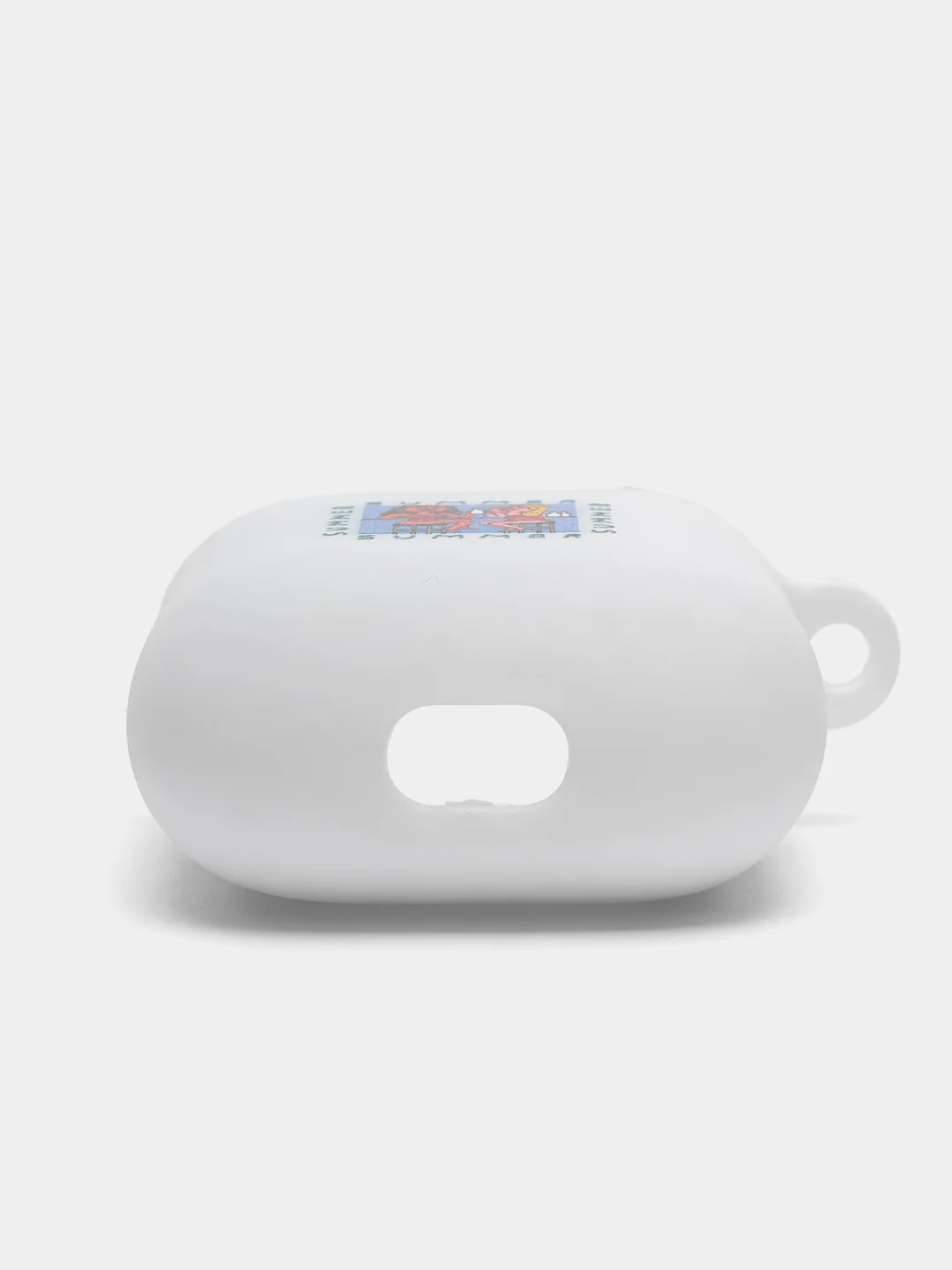 Голубой силиконовый чехол для наушников Apple Airpods 1, 2. с принтом Nike, Nasa (Найк, Наса))