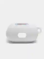 Голубой силиконовый чехол для наушников Apple Airpods 1, 2. с принтом Nike, Nasa (Найк, Наса))