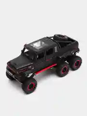 Черный металлическая модель машины "Гелендваген 6x6", свет и звук, масштаб 1:20/гелик 6х6