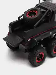 Черный металлическая модель машины "Гелендваген 6x6", свет и звук, масштаб 1:20/гелик 6х6
